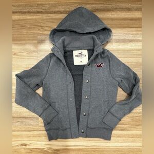 Hollister Button up jacket hooded mens size Medium